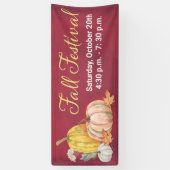 Fall Festival Floral Pumpkin Banner (Vertikal)