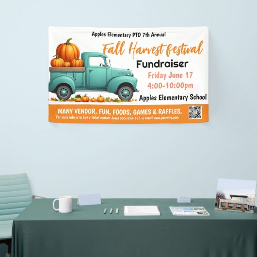 FALL FESTIVAL Fundraiser PTO PTA Kirche Banner (Messeveranstaltung)