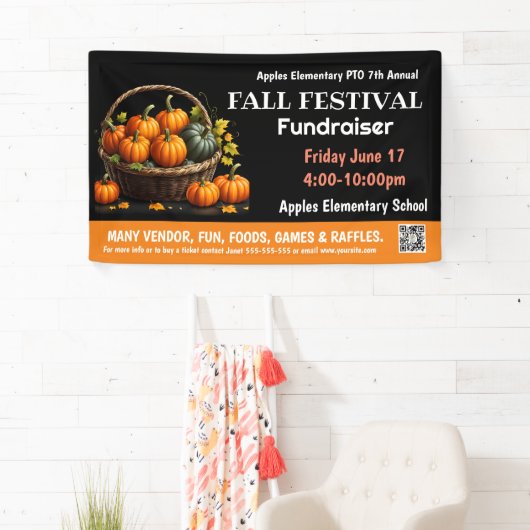 FALL FESTIVAL Fundraiser PTO PTA Kirche Banner (Insitu)