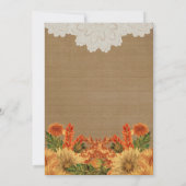 Fall-festliche Party Einladungs-Schablone Einladung (Rückseite)