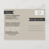 Fall Firefly Mason Jar Wedding Save the Date Cards Ankündigungspostkarte (Rückseite)