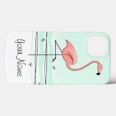 Fall Flamingo Aqua "Name" iPad Case-Mate iPhone Hülle (Rückseite (Horizontal))