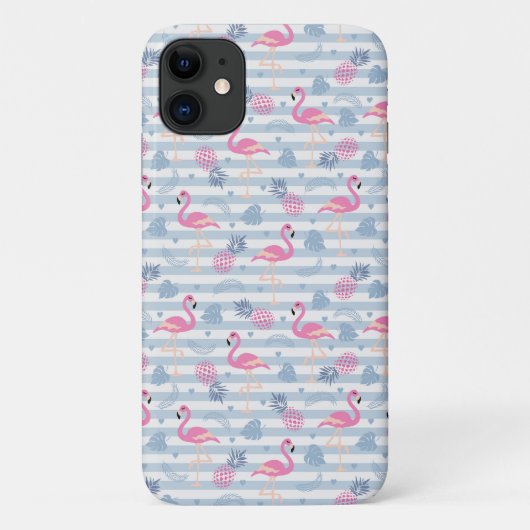 Fall Flamingo iPhone/iPad - Rosa & Blau Case-Mate iPhone Hülle (Rückseite)