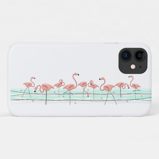 Fall Flamingo Ocean Line iPhone Case-Mate iPhone Hülle (Rückseite (Horizontal))