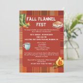 Fall Flannel Fest Einladung (Stehend Vorderseite)