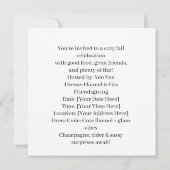 Fall Flannel & Fizz Friendsgiving Party Save The Date (Rückseite)