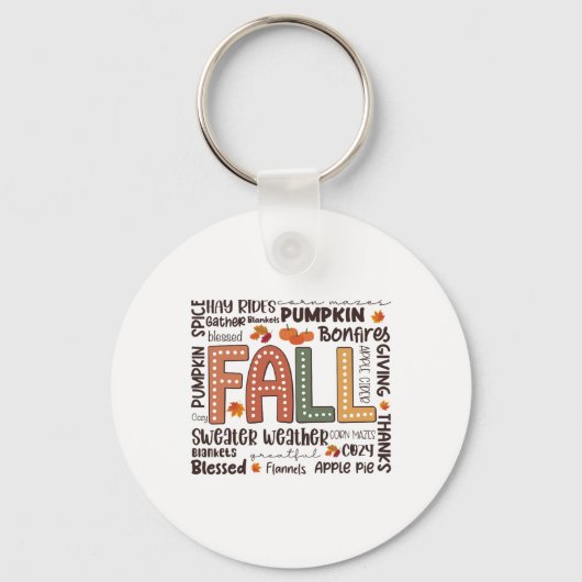 Fall Flannels Pumpkin Saison Herbst Gefechte Herbs Schlüsselanhänger (Vorderseite)