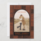 Fall Flat Save the Date Hochzeitkarte Herbst (Vorderseite)