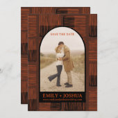 Fall Flat Save the Date Hochzeitkarte Herbst (Vorne/Hinten)