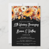 Fall Floral 10. Hochzeitstag Einladung (Vorderseite)