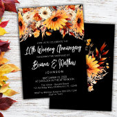 Fall Floral 10. Hochzeitstag Einladung