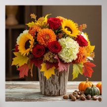 Fall Floral Arrangement Graphic