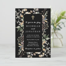 Fall Floral auf Black Christlich Cross Bibel Hochz