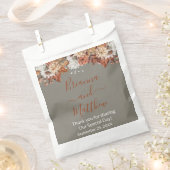 Fall Floral auf Gray Favor Bag Geschenktütchen (Ausgeschnitten)