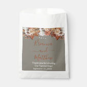 Fall Floral auf Gray Favor Bag Geschenktütchen (Vorderseite)