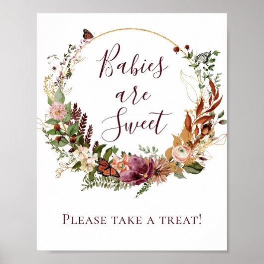 Fall Floral Babies sind Sweet Baby Shooter Poster (Vorne)