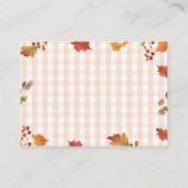 Fall Floral Baby Clothes Babydusche Details Begleitkarte (Rückseite)