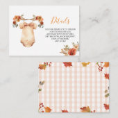 Fall Floral Baby Clothes Babydusche Details Begleitkarte (Vorne/Hinten)