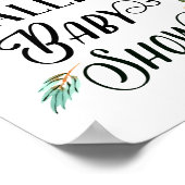 Fall Floral Baby Dusche Begrüßungszeichen Poster (Ecke)