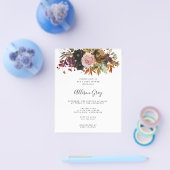 Fall Floral Baby Dusche | Flyer Haushalt (Einzeln)