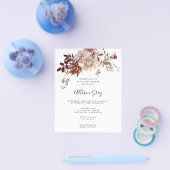 Fall Floral Baby Dusche | Flyer Haushalt (Einzeln)