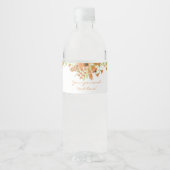 Fall Floral Baby Dusche Wasser Flasche Etikett (Vorderseite)