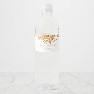 Fall Floral Baby Dusche Wasser Flasche Etikett