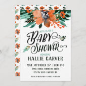 Fall Floral Baby Shower Einladung (Vorne/Hinten)