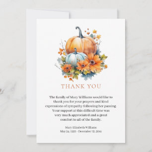 Fall Floral Bereavement Beerdigung Danke