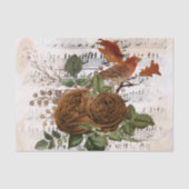 Fall Floral Bird Seidenpapier (Vorderseite)