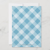 Fall Floral Blue Little PUMPKIN Boy BABY SHOWER Einladung (Rückseite)