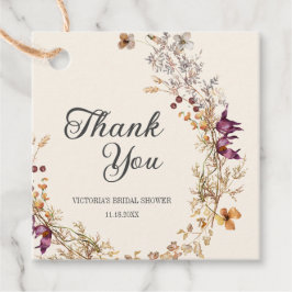 Fall Floral Boho Brautparty Geschenkanhänger