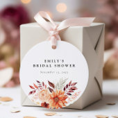 Fall Floral Boho Brautparty Geschenkanhänger