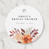 Fall Floral Boho Brautparty Geschenkanhänger (Vorderseite)