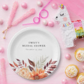 Fall Floral Boho Brautparty Pappteller (Party)