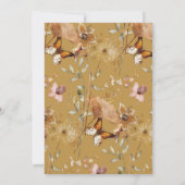 Fall Floral Boho Bridal Dusche Einladung (Rückseite)