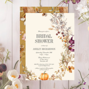 Fall Floral Boho Bridal Dusche Einladung