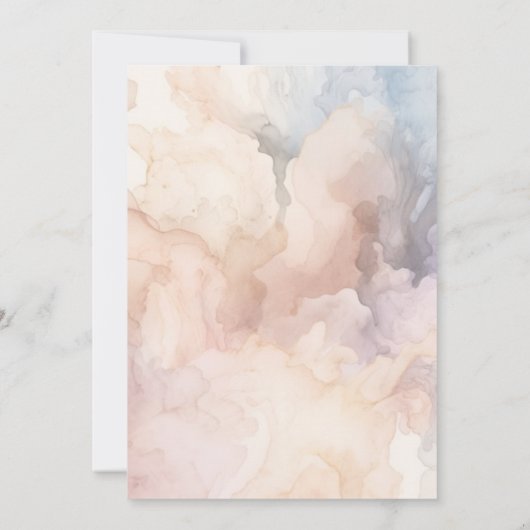 Fall Floral Boho Elegant Wedding Einladung (Rückseite)