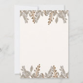 Fall Floral Boho Friendsgiving Einladung (Rückseite)