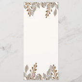 Fall Floral Boho Friendsgiving Menüvorlage Menükarte (Rückseite)