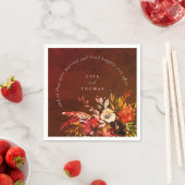 Fall Floral Boho Rustikal glücklich je nach Hochze Serviette (Beispiel)