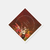 Fall Floral Boho Rustikal glücklich je nach Hochze Serviette (Ecke)
