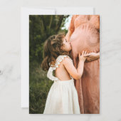 Fall Floral BOHO Script Girl Baby Shooting Foto Einladung (Rückseite)