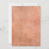 Fall Floral BOHO Terracotta Girl Babydusche Einladung (Rückseite)