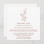 Fall Floral Boho Terracotta Indie Simple vielen Da Einladung (Vorne/Hinten)