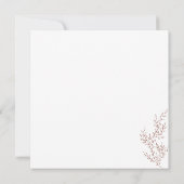 Fall Floral Boho Terracotta Indie Simple vielen Da Einladung (Rückseite)