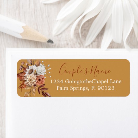 Fall Floral Bouquet auf dem Gold Label (Insitu)