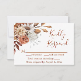 Fall Floral Bouquet Geburtstagsreaktion RSVP Karte