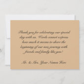 Fall Floral Bouquet mit Goldhochzeit Dankeskarte (Rückseite)