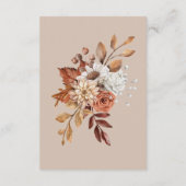 Fall Floral Bouquet Taupe Einschließung RSVP Karte (Rückseite)
